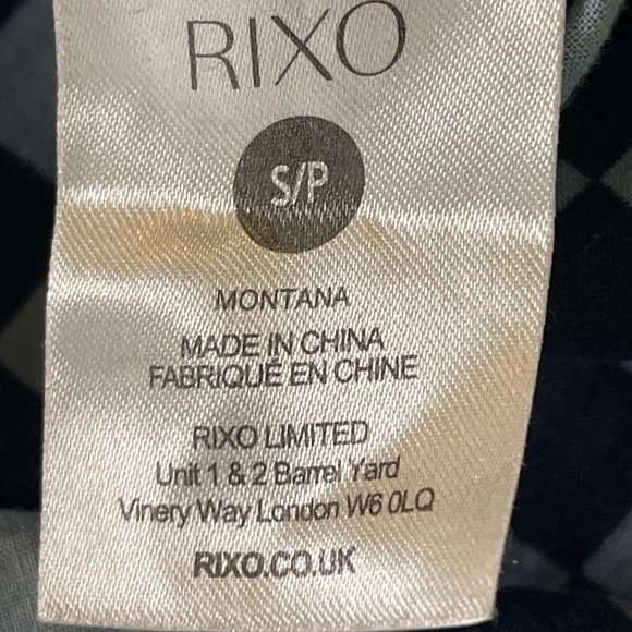 RIXO nightdress checkered blue sz small style “Montana” button down - Picture 7 of 8